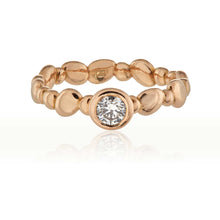 Load image into Gallery viewer, Pebble Solitaire with Diamond 18ct Rose Gold