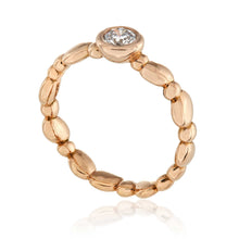 Load image into Gallery viewer, Pebble Solitaire with Diamond 18ct Rose Gold
