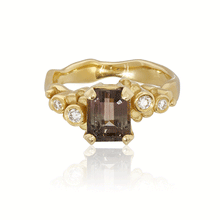 Load image into Gallery viewer, 18ct Tourmaline &amp; Diamond Unique Ring
