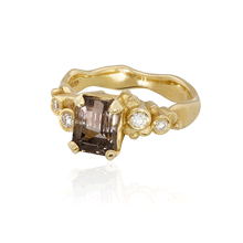 Load image into Gallery viewer, 18ct Tourmaline &amp; Diamond Unique Ring
